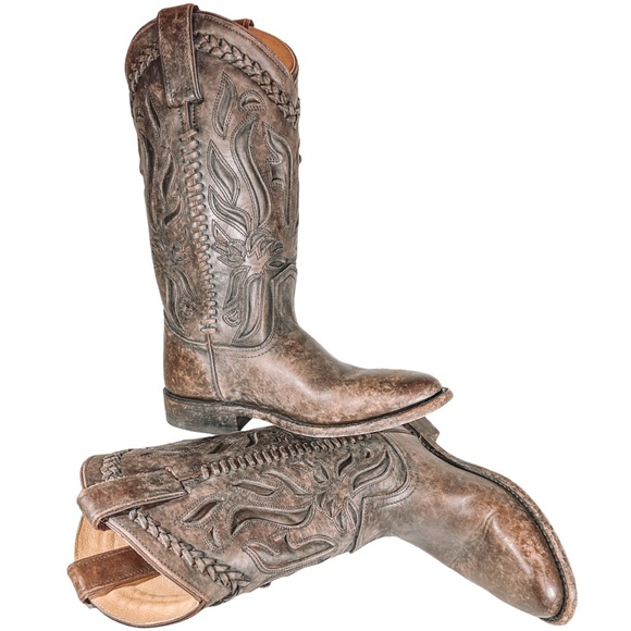 ✿FINAL💰DROP✿ Frye Dark Brown Wyatt Overlay Boots - Picture 2 of 16